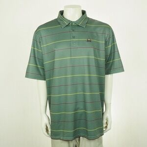 Cinch Polo Shirt Mens 2XL XXL Green Striped ArenaFlex Golf Casual Western Work